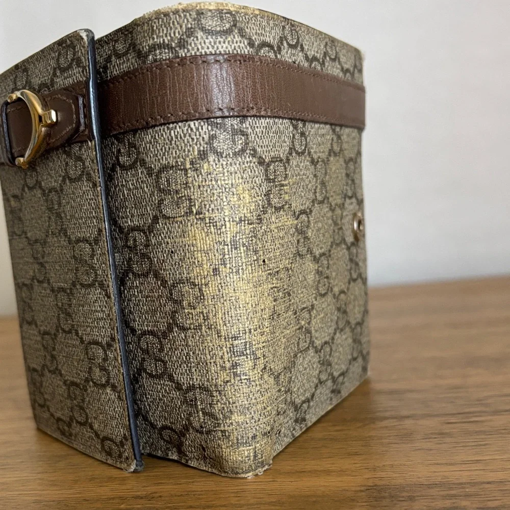 Brown and Gold GUCCI Monogram Wallet - Picture 11 of 13